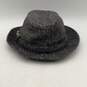 Hanna Hats Mens Blue Grey Wool Tweed Wide Brim Fedora Hat Size Medium image number 1