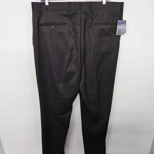 Stafford Brown Striped Dress Pants image number 2