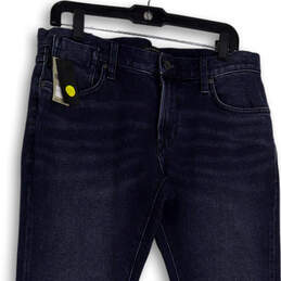 NWT Womens Blue Denim Medium Wash Pockets Slim Fit Straight Jeans Size 32 alternative image