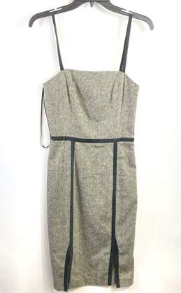 Parallel Women Gray Wool Sleeveless Slit Dress Sz 2