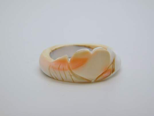 925 Coral W/ Marbled Pink & Gray Granite Jewelry image number 3