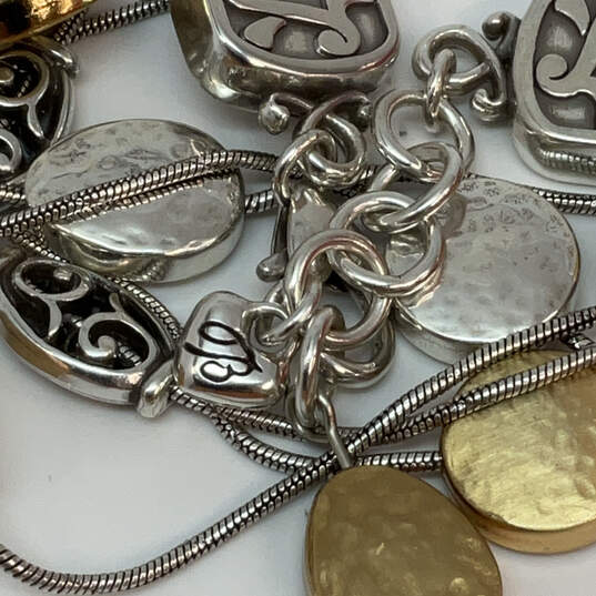 Designer Brighton Two-Tone Mediterranean Snake Chain Bracelet With Box image number 4