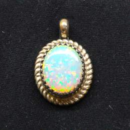 Artisan BC.J Sterling Silver Faux Opal Pendant