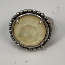 Desinger Lucky Brand Yellow Crown Crystal Cut Stone Classic Band Ring alternative image