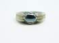 Men's Vintage Wheeler Manufacturing Sterling Silver Hematite Ridged Ring 7.1g image number 3