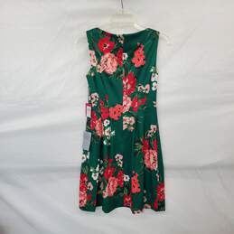 Vince Camuto Green Floral Patterned Sleeveless Midi Shift Dress WM Size 2 NWT alternative image