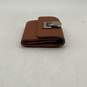 Michael Kors Womens Brown Leather Inner Various Credit Card Slot Tri-Fold Wallet image number 4