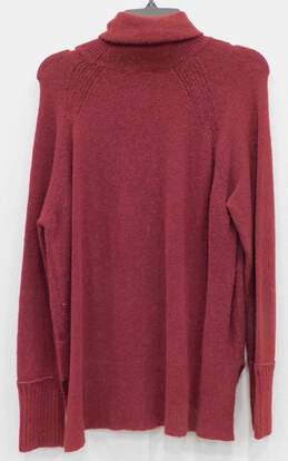 Mens Red Turtle Neck Sweater by J Crew Sz S alternative image