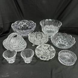 9pc Heavy Crystal Bowls/Dishes