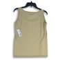 NWT Per Se Womens Beige Scoop Neck Sleeveless Pullover Tank Top Size Large image number 2
