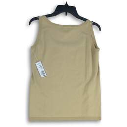 NWT Per Se Womens Beige Scoop Neck Sleeveless Pullover Tank Top Size Large alternative image