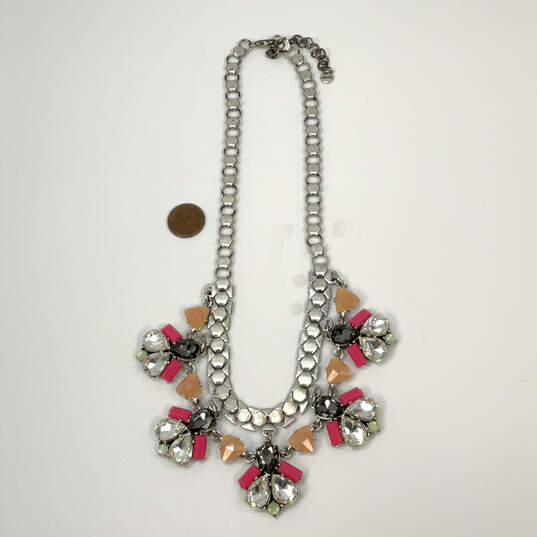 Designer Stella & Dot Silver-Tone Callie Stones Statement Necklace image number 1