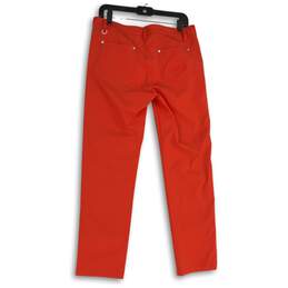 NWT Adidas Womens Red Flat Front Straight Leg Ankle Pants Size 30 alternative image