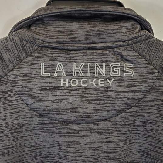 NHL Men Black LA Kings Gray Zip Up Sweater SZ XL image number 4