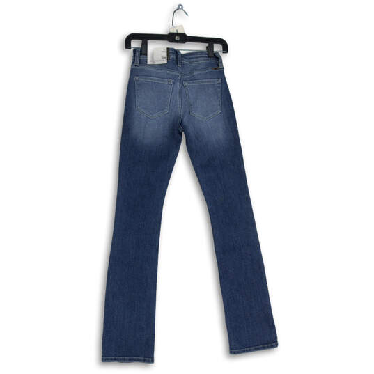 NWT Womens Blue Denim Medium Wash Pockets Regular Fit Straight Jeans Sz 24 image number 3