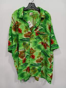 Rima Ropa de Playa Men's Green Hawaiian Shirt Size 3XL NWT