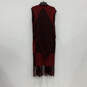 NWT Womens Red Black Open Front Knitted Cardigan Sweater Size Small image number 2