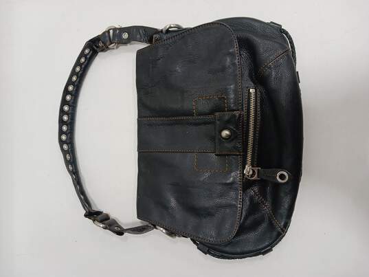 Women's Black Leather Purse Bag image number 1