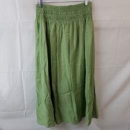 Vince. Midi Green Smock Waist Skirt Size L alternative image