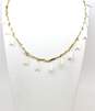Vintage Napier & Fashion White & Gold Tone Clip-On Earrings Statement Necklace & Chain Bracelets 113.6g image number 2