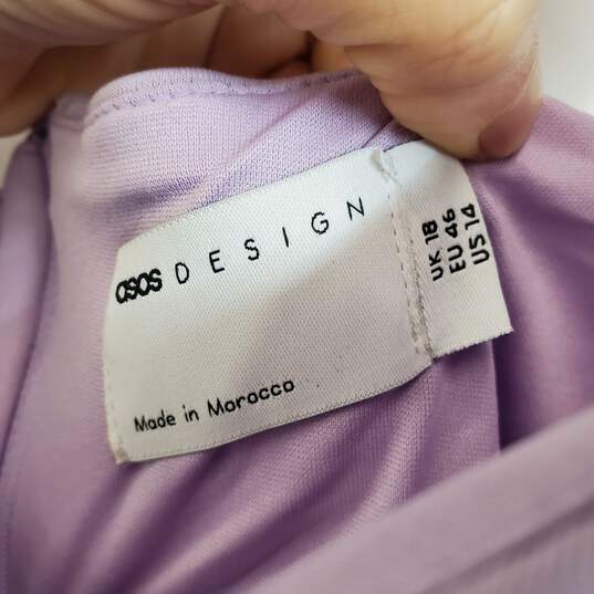 Asos Design Lavender Sleeveless Babydoll Dress WM Size 14 NWT image number 3