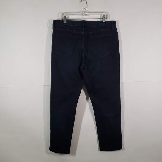 Mens Athletic Fit 5 Pocket Design Denim Tapered Leg Jeans 36X30 image number 2