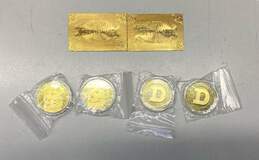 Assorted Crypto Replica Novelty Coins Bitcoin Doge IOB alternative image