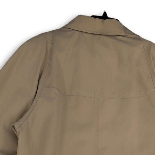 Womens Brown Collared Long Sleeve Front Pockets Full-Zip Jacket Size 14 image number 4