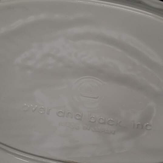 Over And Back Inc. Made In Japan White Turkey Serving Dish image number 5