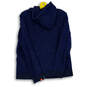 Womens Blue Heather Long Sleeve Pockets Logo Full-Zip Hoodie Size Medium image number 2