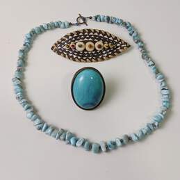 Artisan Handmade Semi Precious Gemstone Mineral Stone Costume Jewelry Set alternative image