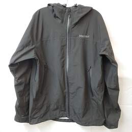 Marmot Black Raincoat Jacket Zippered Men's Sized L