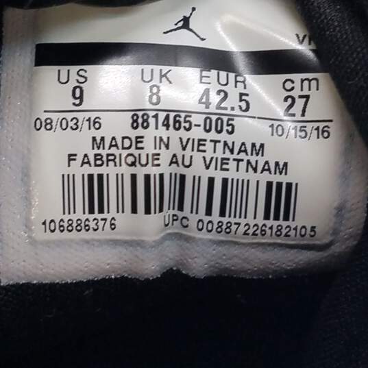Nike Air Jordan Formula 23 Black Sail Sneakers 881465-005 Size 9 image number 7