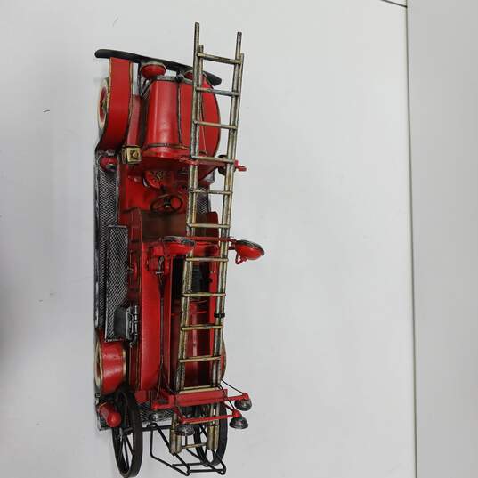17" Jayland Replica Antique Tin Firetruck Toy image number 5