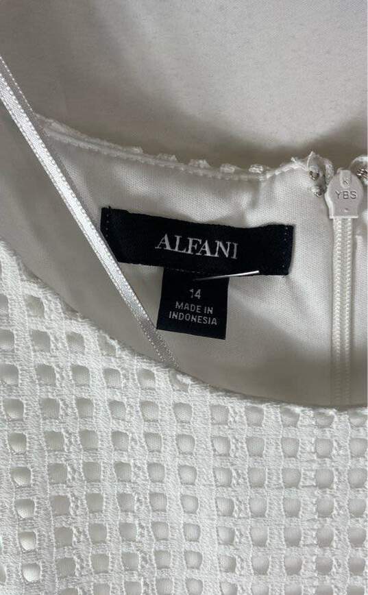 Alfani White Mesh Maxi Dress - Size 14 image number 2