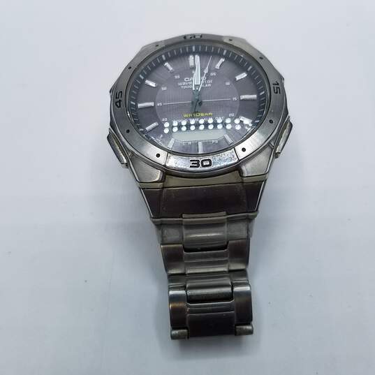 Casio Wave Ceptor Tough Solar Stainless Steel Watch image number 2