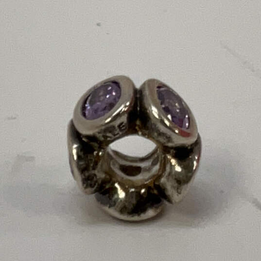 Designer Pandora 925 ALE Sterling Silver Cubic Zirconia Stone Beaded Charm image number 1