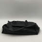 Womens Black Leather Zipper Double Top Handle Handbag Purse image number 4