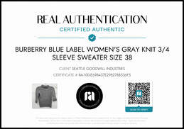 Burberry Blue Label Women's Gray Knit 3/4 Sleeve Sweater Size 38 AUTHENTICATED alternative image