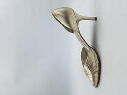 Stuart Weitzman Gold Peep Sandals W 7.5M COA alternative image