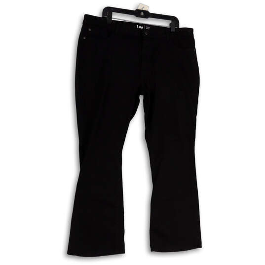 NWT Womens Black Denim Regular Fit Dark Wash Mid Rise Bootcut Jeans Sz 20P image number 1