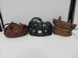 Bundle Of 3 B. Makowsky Black & Brown Handbags