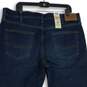 NWT Mens Dark Blue Denim Pockets Stretch Straight Leg Jeans Size 38x30 image number 4