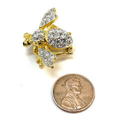 Designer Joan Rivers Gold-Tone Rhinestone Bee Fashionable Pin Brooch alternative image
