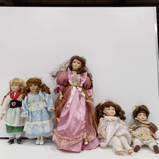 6PC Assorted Porcelain Doll Bundle image number 1