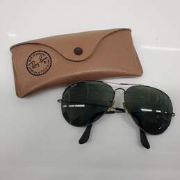 Vintage Bausch & Lomb Ray-Ban Black Aviator Sunglasses