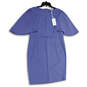 NWT Womens Blue Short Sleeve Back Zip Knee Length Sheath Dress Size 2XL image number 1