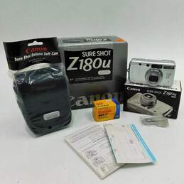 Canon Sure Shot Z180u Date 35mm Point & Shoot Film Camera Kit IOB