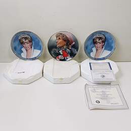 Set of 3 The Franklin Mint Princess Diana Collector Plates