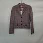 Ben Sherman Pink & Black Plaid Patterned Lined Blazer Jacket WM Size XS NWT image number 1